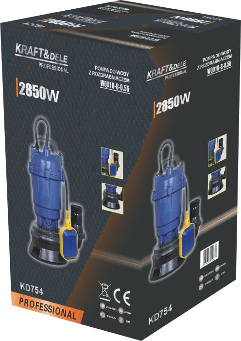 Pompă fosă septică cu rotor 2850w KD754 [19]