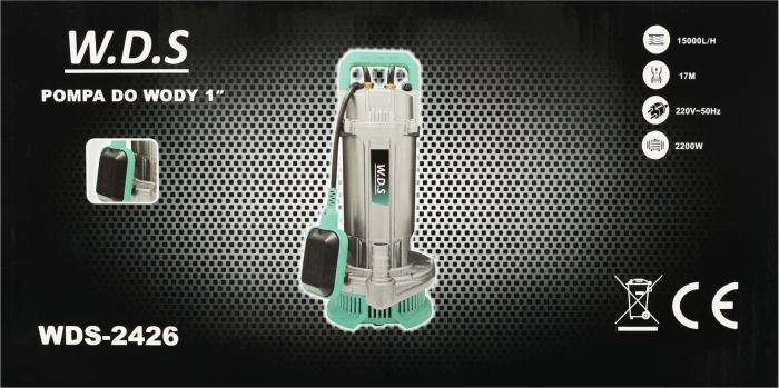 Pompa submersibila cu plutitor, 2200 W, 1", 15000 l / h, Kraft&Dele WDS2426 [13]