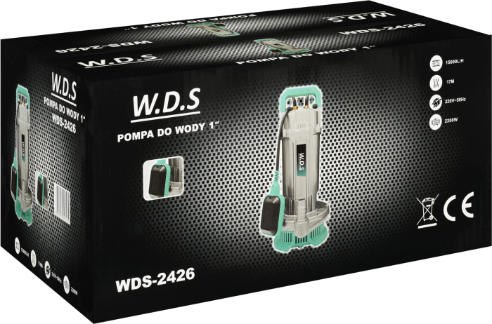 Pompa submersibila cu plutitor, 2200 W, 1", 15000 l / h, Kraft&Dele WDS2426 [2]