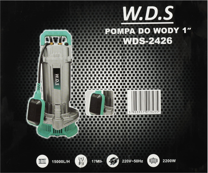 Pompa submersibila cu plutitor, 2200 W, 1", 15000 l / h, Kraft&Dele WDS2426 [12]
