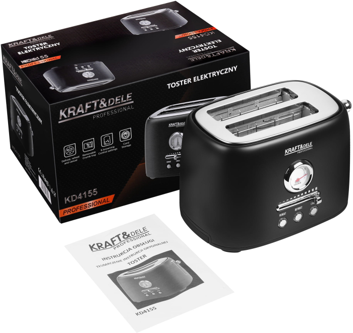 Prăjitor de pâine electric de 1000 W KD4155 [2]