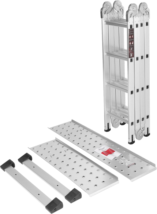 Scara aluminiu cu platforma 4x4 460cm multifunctionala KraftProfesional KD4071 [3]