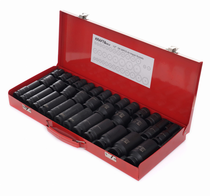 Set 35 chei tubulare impact, Kraft&Dele, 1/2", KD11756 [6]