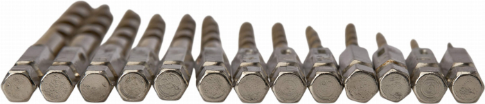 Set burghie titan, Kraft&Dele, KD982, 13 buc, 1.5–6.5 mm [8]