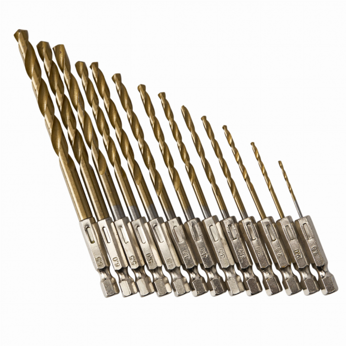 Set burghie titan, Kraft&Dele, KD982, 13 buc, 1.5–6.5 mm [5]
