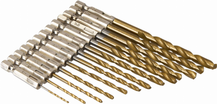 Set burghie titan, Kraft&Dele, KD982, 13 buc, 1.5–6.5 mm [7]