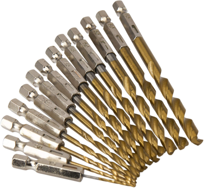 Set burghie titan, Kraft&Dele, KD982, 13 buc, 1.5–6.5 mm [5]