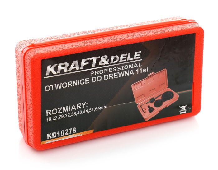 Set carote pentru lemn, 11 buc 19-64mm, KD10278, Kraft&Dele [8]