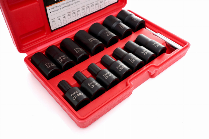 Set chei tubulare de impact cu bit, Kraft&Dele, 1/2'' 15 elemente, Kd11793 [11]