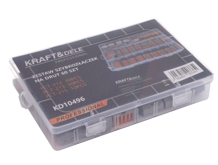 Set conectori electrici, Kraft&Dele, terminale cu clips, 60 buc, kD10496 [5]