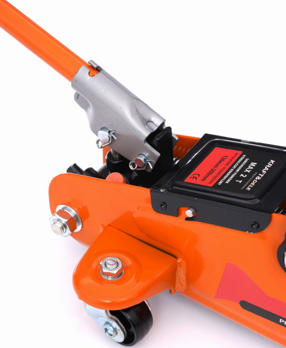 Set Cric hidraulic, Kraft&Dele KD1377, cu profil scazut, 2 T, 130-300 mm + Suporturi auto reglabile Kraft&Dele KD3170, set 2 buc, 275-415mm, 2 tone, grafit/negru [5]