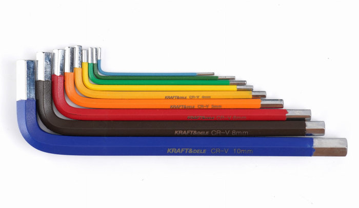 SET DE CHEI HEXAGONALE COLORATE 9 BUCĂȚI KD11931 [3]