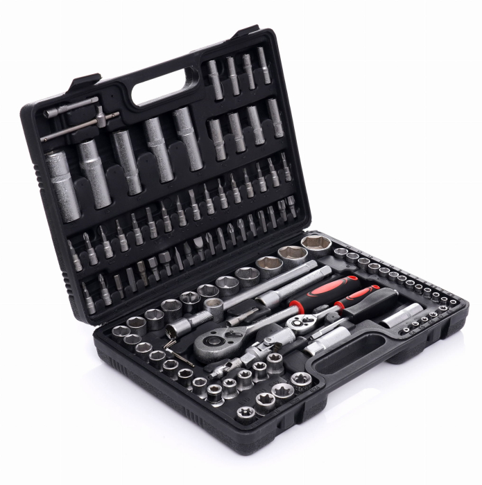 Set de chei tubulare cu clichet EC303, cutie cu 108 buc. [5]