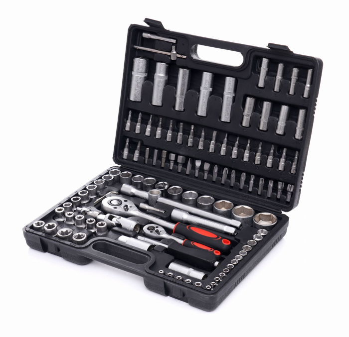 Set de chei tubulare cu clichet EC303, cutie cu 108 buc. [6]