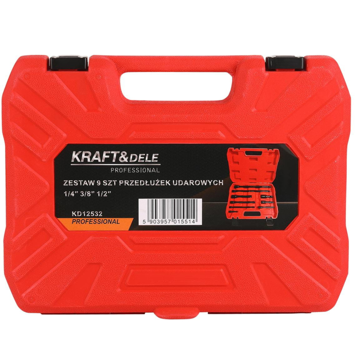 Set extensii de impact 9 bucăți 1/4" 3/8" 1/2" KD12532 [2]