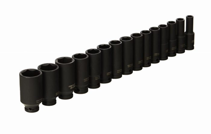Set tubulare de impact, 1 /2", 10-32 mm, 15 bucati, Kraft&Dele KD11769 [2]