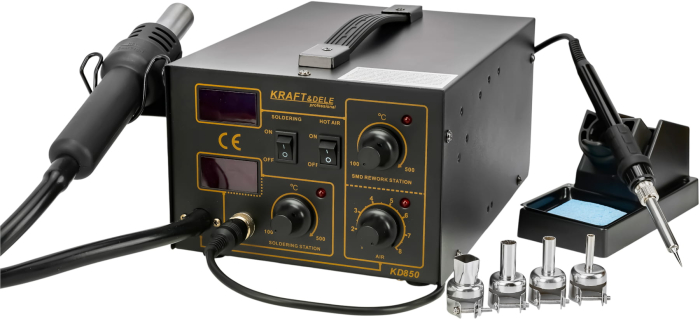 Statie de lipit cu aer cald si letcon 2 in 1 60W KraftProfesional KD850 [10]