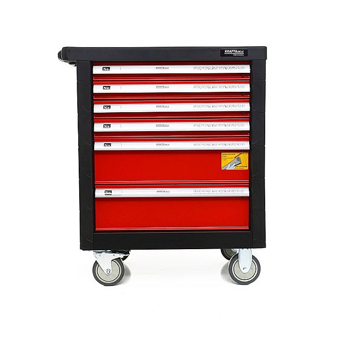 Dulap scule, Kraft&Dele KD361, pe roti, 6 sertare, 263 piese [10]
