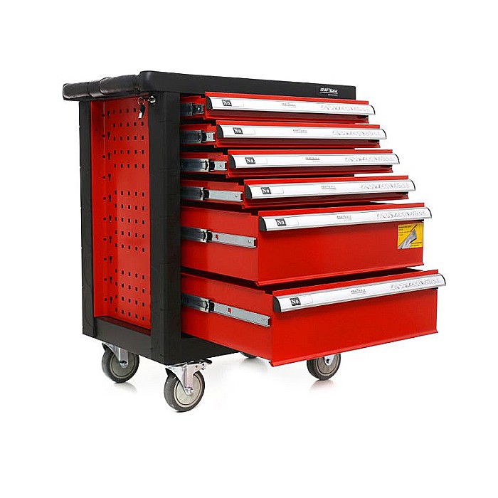 Dulap scule, Kraft&Dele KD361, pe roti, 6 sertare, 263 piese [1]