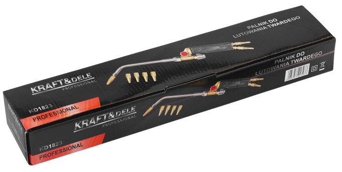 Tortă de sudură, Kraft&Dele KD1823, duze interschimbabile, reglementare gaz [2]