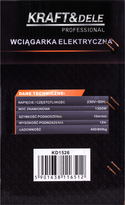 Troliu electric cu cablu 800 kg KD1526 [21]