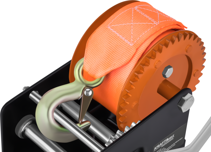 Troliu Manual 1134 kg cu centura sintetica 50mm 10m KD1314 Kraftdele [5]