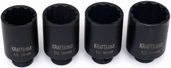 Trusa tubulare, de impact 1/2" 4 buc, KD11754, Kraft&Dele [2]