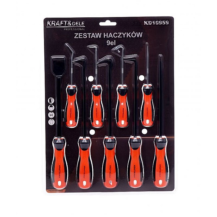Set carlige, Kraft&Dele KD10959, 9 piese, diverse forme [8]