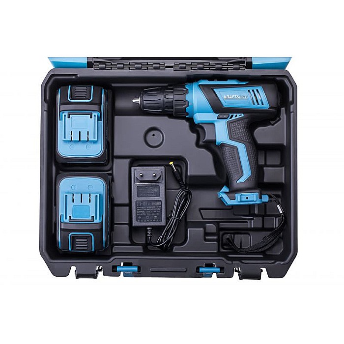 Set masina de gaurit si insurubat cu acumulator si accesorii, 21 V, 2 Ah, Kraft&Dele KD3355 [3]