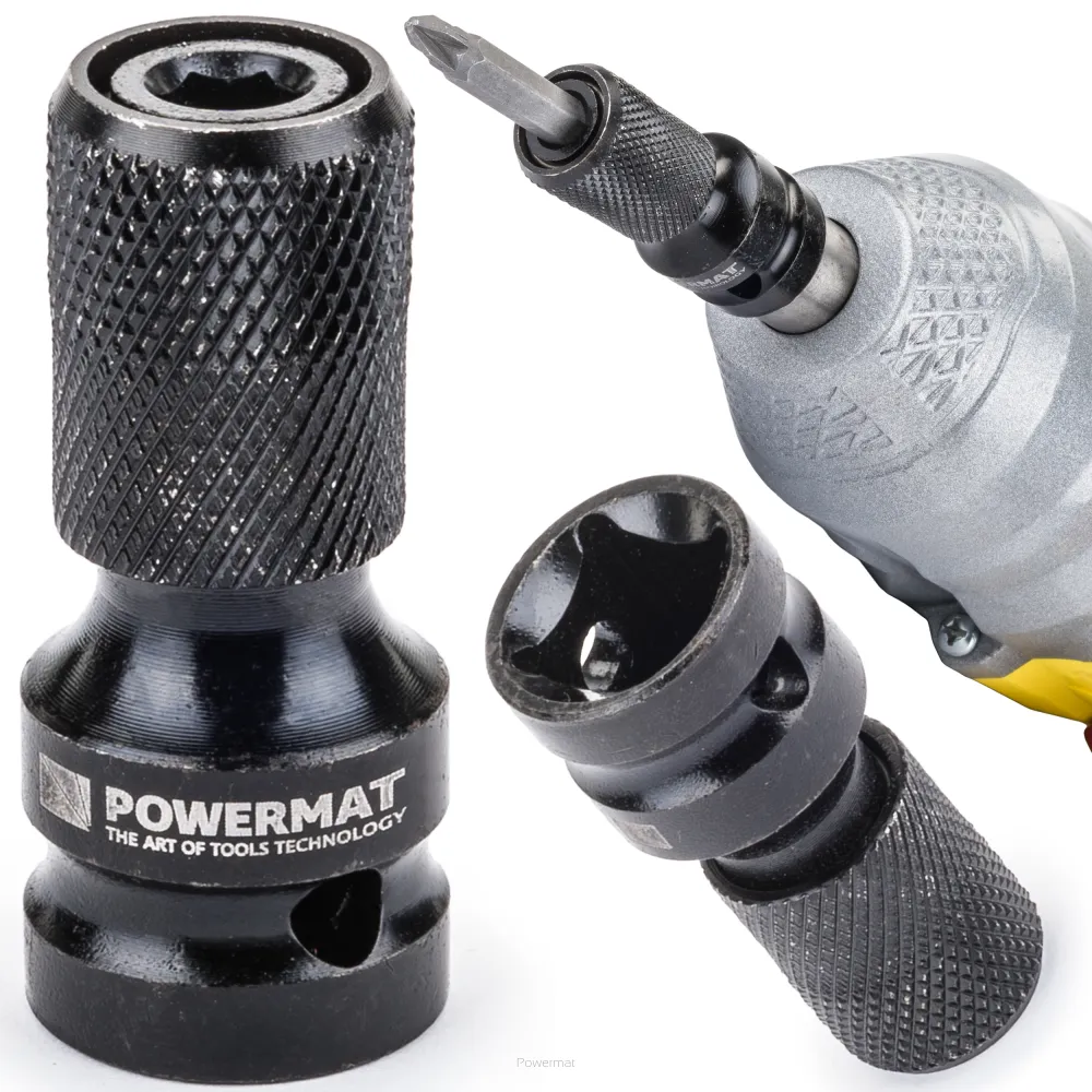Chei - Adaptor cheie de impact - adaptor pătrat de 1/2" la hexagonal de 1/4" PM-ASHU-05025T