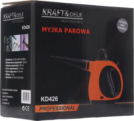 Aparat de curățat cu abur practic 1100W / 350 ml KD426 [10]