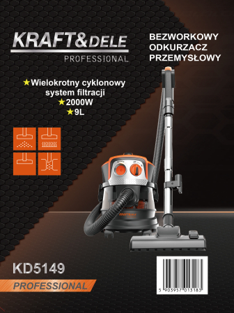 Aspirator industrial fara sac 2000W 9L ,KD5149 [11]