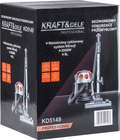 Aspirator industrial fara sac 2000W 9L ,KD5149 [13]
