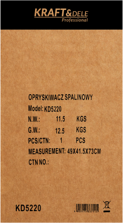 Atomizor pe benzina, 20L, KD5220, Kraft&Dele [11]