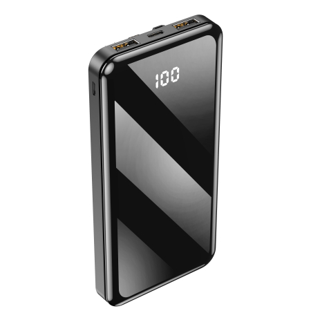 ACCESORII IT - Baterie externă Forever TB-411 ALLin1 10000 mAh cu cabluri USB-C + Lightning + microUSB negru