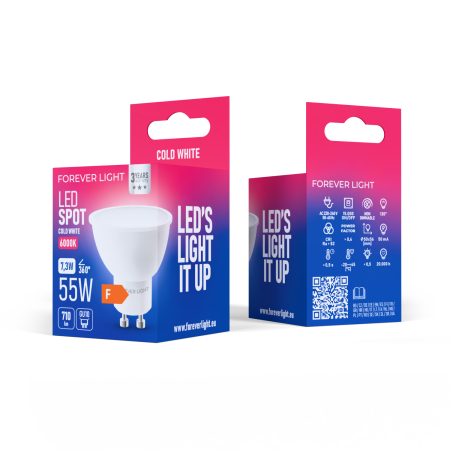 Bec LED Forever Light GU10 7.3W 710lm 6000K clasa F [1]