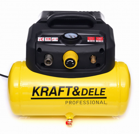 Compresoare - Compresor fara ulei, Kraft&Dele, 6L, 8bar, 1.1kW, 180L/min, KD1415