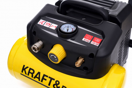 Compresor fara ulei, Kraft&Dele, 6L, 8bar, 1.1kW, 180L/min, KD1415 [3]