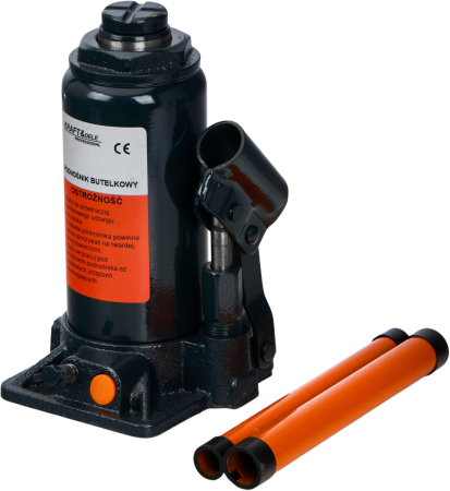 ELEVATOARE AUTO SI CRICURI - Cric hidraulic tip butelie, 8T, Kraft&Dele KD1983