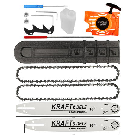 Drujbă pe benzină 5,9 CP / 16" / 18" + Accesorii KD10613 [1]