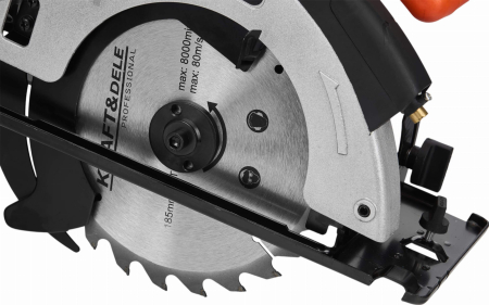 Ferăstrău circular portabil de 2850 W + laser KD1719 [15]