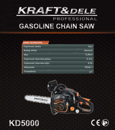 Ferastrau pe benzina 3.9kW 5.3CP ,KD5000 [18]
