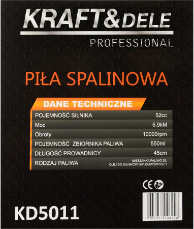 Ferăstrău pe benzină 5.2CP / 40cm KD5011 [12]