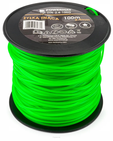 Fir trimmer 2.4mm 100m 5-puncte, Powermat, PM-ZTN-2.4-100G [1]