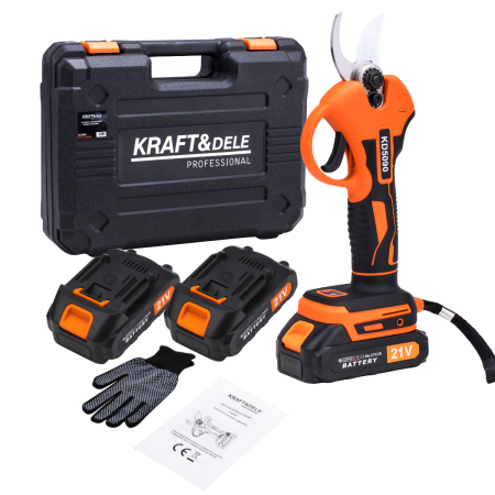 SCULE PENTRU GRADINARIT - Foarfeca electrica pentru gard viu cu acumulator 2x21V 2Ah KD5090