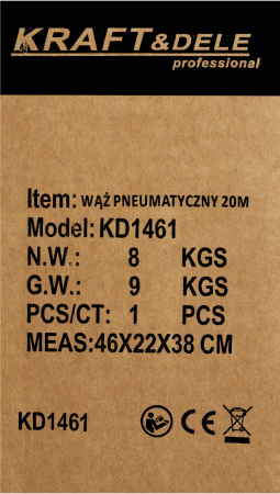 Furtun aer compresor retractabil 20m cu bobina rola automata tambur KD1461 [8]