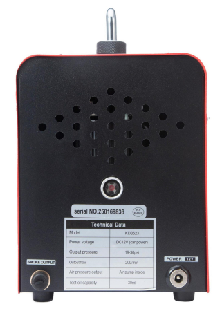 Generator de fum pentru verificarea scurgerilor în sistemele de 12V 20l/min 30ml KD3523 [2]