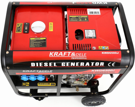 Generator diesel 6500W 12/230V KD122, Pornire electrică cu cheie si pornire manuală [18]