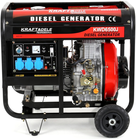 GENERATOARE DE CURENT MOTOARE DIESEL,BENZINA - Generator diesel 6500W 12/230V KD122, Pornire electrică cu cheie si pornire manuală