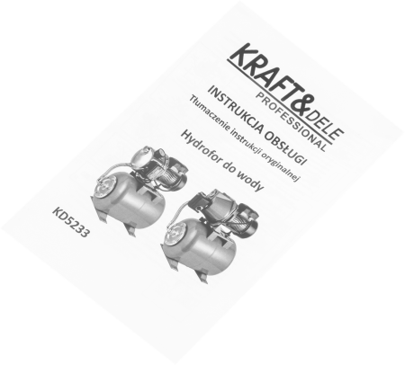 Hidrofor apa 50L 1300W inaltime 55m adancime 8m 6000L/h 100L/min (KD5233) [12]